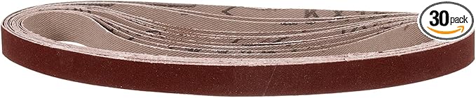 1/2 x 18 Inch Sanding Belt, 30 Pcs 320 Grit Knife Sharpener Belts Work Sharpening for Belt Sander Knife Carving Tool Metal Working