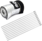 Heat Shroud Aluminized Sleeving Heat Shield fuel line wire heat sleeve 3/4" I.D. x 3FT with 10 Pcs 7.8Inch Stainless Steel Cable Metal Zip Ties