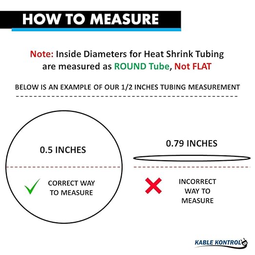 Kable Kontrol Heat Shrink Tubing - 5/8” Inch - 50' Ft Long, Yellow Polyolefin - 2:1 Industrial Shrink Tube & Cable Sleeve for Electrical Wire Insulation
