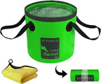 AUTODECO Collapsible Bucket 5 Gallon Container Folding Water Bucket Portable Wash Basin 20L