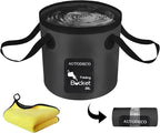 AUTODECO Collapsible Bucket 5 Gallon Container Folding Water Bucket Portable Wash Basin 20L