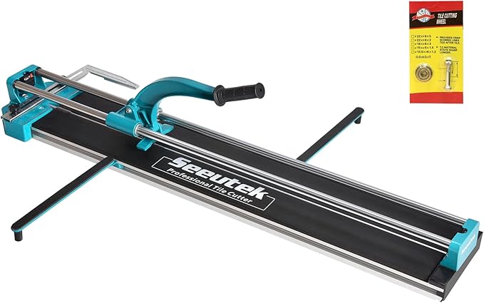 Seeutek 24 Inch Manual Tile Cutter With Tungsten Carbide Scoring Wheel for Porcelain Ceramic Floor Tile Spared Cutting Wheel