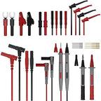 29PCS Multimeter Test Leads Kit with Alligator Clips, Banana Plug Test Leads and Test Probes 1000V 10A CAT III for Fluke/KAIWEETS/INNOVA Multimeter/Voltmeter/Clamp Metert