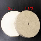 Luo ke 6'' Wool Felt Buffing Wheel - 1/2'' Arbor Hard Felt Buffing Polishing Wheels for Bench Grinder/Table Grinder