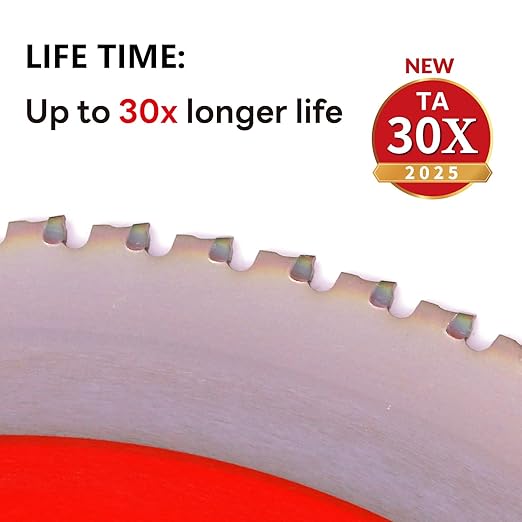 Metal Cutting Circular Saw Blade, Steel and Stainless Steel Cutting, The Cutting Head uses a Special Anti-Heat Sticking Coating with high Finish and Long Life,FMB 14 inch 90-Tooth 1" -TA