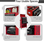 Kirmoasl 13-Drawer Rolling Tool Chest,Large Tool Chest with Wheels,2 in 1 Detachable Tool Chests,Portable Tool Storage,Locking Mechanic Tool Box for Warehouse,Garage (Red&Black)
