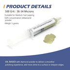 SCOTTCHEN Diamond Polishing Paste,500 Grit 36-54 Microns Lapping Compound with 50% Concentration of Diamond Powders for Jewelry, Metal, Ring, Glass, Coin,etc.-5 Gram