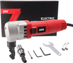 Electric Metal Nibbler, ZFE 380W Electric Sheet Steel Nibbler Metal Shear with 1700RPM High Speed Rotor for Cutting Stainless Steel, Aluminium, Plastic