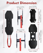 Brake Caliper Compression Tool with Extra 2PCS Large Plates 1.57"-2.95" for Disc Brake Pad Spreader,Caliper Piston Compressor Tool with 4 Brake Caliper Hanger Hooks,Car Brake Repair Tool Red