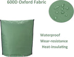 Outdoor Backflow Preventer Insulation Cover，Insulated Pouch for Winter Pipe Freeze Protection Sprinkler Valves in Snow or Sun Exposure, Waterproof Sprinkler Valve System Cover (16 " W x 20 " H, Green)