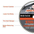 14 Inch 66-Teeth Metal Chop Saw Blade, Industrial Grade, Cermet Tipped Carbide, Dry Cut Ferrous Metal for Chop Saw, Table Saw