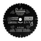 12 Inch 40 Tooth General Purpose ATB Saw Blade with 1 Inch Arbor & DuraGuard Nonstick Coating for Miter Saws and Table Saws