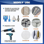 Diamond Core Drill Bit Set - BRSCHNITT 1/4" 5/16" 3/8" 1" 1-3/8" 2" 2-1/2"Diamond Tile Hole Saw Kit for Drilling Porcelain Tile Ceramic Marble Granite,2" Diamond Chamfer Bit&Adapter