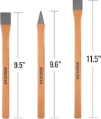 ASR Outdoor 3pc Heavy Duty Cold Steel Chisel Set Geology Tools Rock Hounding Equipment Archeology Paleontology