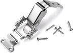 2 Pack Medium Spring-Loaded Toggle Latch and Hook, Spring Draw Locking Catch Clamp Lacth with Screws for Toolbox Cabinet Boxes,3-3/4 inch x 1-1/2 inch