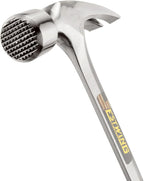 ESTWING Framing Hammer - 30 oz Long Handle Straight Rip Claw with Milled Face & Shock Reduction Grip - E3-30SM