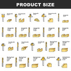 Router Bit Set of 35 Pieces Router bits 1/4 Inch Shank 35pcs Expert Router Bit Kit C3 Alloy Blade Router bits for Precision Carving and Versatile Applications