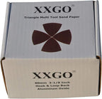 XXGO Triangular Oscillating Multi Tool Sanding Pads 3-1/8 Inch 80mm Assorted Grit 60/80/100/120/240 Grits Pack of 55 Pcs No.XG5501