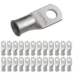 SELTERM 25pcs 1 AWG 5/16" Stud Marine Grade Tinned Copper Battery Cable Lugs, 1 Gauge Ring Terminals, UL Wire Lugs Electrical Cable Ends, Terminal Connectors