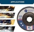 Benchmark Abrasives 4.5" x 7/8" Premium Zirconia T29 Angled Flap Discs 4 1/2 for Angle Grinder, Sanding Discs, Finishing, Rust, Stock Removal- Grinding Wheels 4 1/2 Inch (100 Pack) - 80 Grit