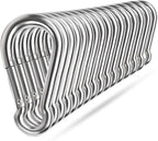 Spring Snap Hooks, 304 Stainless Steel Metal Clip Heavy Duty Rope Connector Small Snap Clamp Key Chain Link Buckle for Hammock Swing Set Outdoor Travel Camping Fishing Hiking