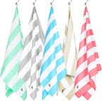 Dock & Bay Beach Towel - Quick Dry, Sand Free - Compact, Lightweight - 100% Recycled - Includes Bag - Cabana Light - Goa Grey - Large (160x90cm, 63x35)
