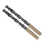 Drill Bit, 6.5mm Cutting Diameter, 4341 HSS Gold and Black 118° Cutting Angle Number Jobber Bits - (Applications: for Drilling Soft Metal Plastic Wood), 2-Pieces
