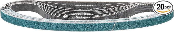 1/2 x 18 Inch Sanding Belt, 20 Pcs 120 Grit Zirconia Knife Sharpener Belts Work Sharpening for Belt Sander Knife Carving Tool Metal Working