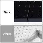 48x24 inch Black Metal Pegboard Kit for Wall Organization with Hooks, Garage Storage Bins, and Utility Tool Board, Efficient Tool Organizer Peg Board