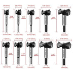 ASNOMY 10PCS Carbide Forstner Drill Bit set, 5/8"-2-1/8" Inch Carbide Tipped Forstner Bit for Hard Wood, Wood Drilling Hole Saw Set Woodworking Hinge Cutter Tool Kits for Wood Plastic Plywood