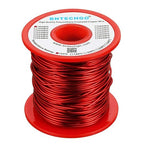 BNTECHGO 16 AWG Magnet Wire - Enameled Copper Wire - Enameled Magnet Winding Wire - 1.0 lb - 0.0492" Diameter 1 Spool Coil Red Temperature Rating 155℃ Widely Used for Transformers Inductors
