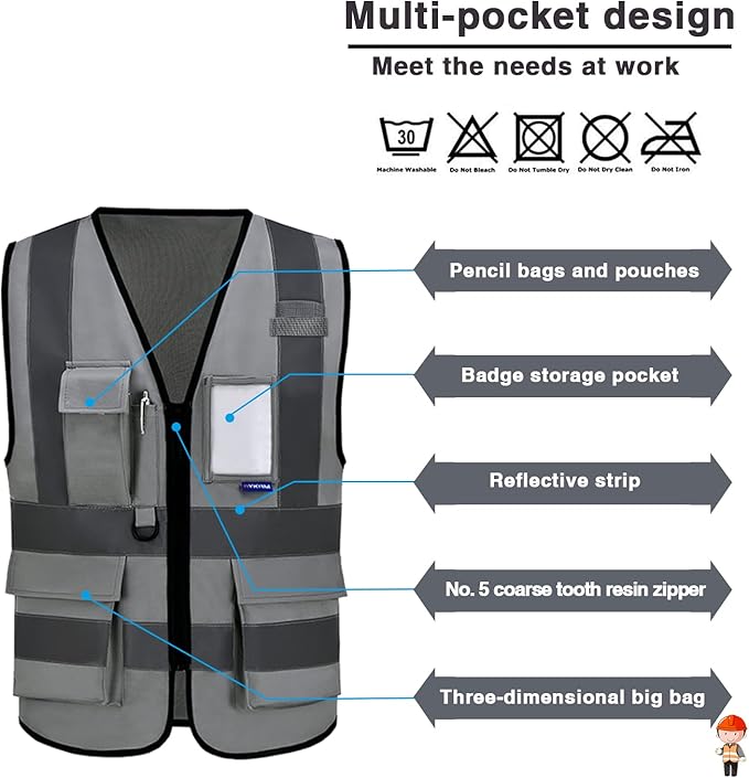 safety vest grey