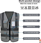 A-SAFETY 6XL 7XL 8XL plue size safety vest grey 6xl 7xl 8xl