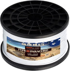HERCULES Type III Paracord 550 Paracord Rope Parachute Cord, 1000' White for Survival Rope, Survival Cord