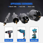 Pro Edge 20pcs Carbide Hole Saw Kit for Hard Metal, TCT 1/2"-2-1/4" Hole Cutter Set for Stainless Steel, Iron, Alloy, Aluminum, with Two Extra Titanium Plated Pilot Center Drill and Two L-Wrench