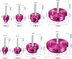 8Pcs PVC Pipe Reamer Kit,PVC Fitting Saver with 1/2",3/4",1",1-1/4",1-1/2",2",3",4" Reamers,PVCs Socket Saver Plumbing Plastic Pipe Reamer Tool Kit for Sch.40 CPVC ABS Hub,Fit Standard 1/2" Drills