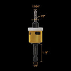 11/64"x1/2" Carbide Tipped Countersink Drill Bits with Low Friction Depth Stop, 1/4" Quick Change Hex Shank Countersink Drill with Replaceable HSS Pilot Drill Bit for Plastic, Woodworking