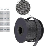 100ft-1/4inch PET Expandable Braided Sleeving Wire Loom Cable Sleeves Automotive Wire Sleeve Cable Management Wrap Wire Protector Tubing Desk Wire Organizer for Home, Office, Audio HDMI Cable, Black