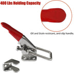 Toggle Clamp Latch 400LBs, 304 Stainless Steel Durable Adjustable U Bolt Holding Quick Release Latch 40323-2pcs with12pcs Screws
