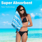 4 Pack Microfiber Lightweight Beach Towel Sand Free Quick Dry Absorbent Thin Compact Towels for Swimming Pool Camping Beach Accessories Large Easy Pack Travel Things for Vacation Essentials Gift