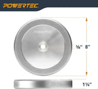 POWERTEC CBN Grinding Wheel 8 Inch 180 Grit, 1-1/4" Wide, 5/8" Arbor – 4-in-1 CBN Sharpening Wheel with 1/4" Radius Edge and Side Face for Bench Grinder (15702)