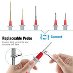 Multimeter Test Leads Kit,25PCS Current Probes with Replaceable Alligator Clips,Precision Sharp Probe,Test Hook,Test Tweezer,Wire Piercing Test Probe for Digital Electrical Multimeter Testing