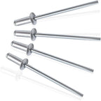 130pcs Silver 5/32" x 1/2" Aluminum Blind Rivets, 4 x 12.7mm Pop Rivets,Aluminum Grip and Steel Mandrel