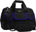 22 Inch Tools Bag, Waterproof Wide Mouth Tool Kit, Tools Big Bag, Heavy Duty Tool Tote Organizer With Adjustable Shoulder Strap For Men/Women (22IN Blue)