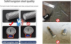 Tungsten Carbide Burr Set SA-5 Double Cut Rotary Burr File(1/2” cutter Dia X 1”Cutter Length) with 1/4'' Shank for Die Grinder Drill Bits (Pack of 5)…