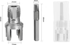 Integrated Internal & External Pipe Threading Tool, 1/2'' 1'' Dies, Dual-Function Pipe Thread Cutting Tool, Electric Drill Compatible Pvc Pipe Threader Kit for Home Repair