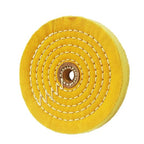 𝐋𝐮𝐨 𝐤𝐞 6'' 55 Ply Cotton Buffing Wheel - 1/2'' Arbor Medium Cloth Abrasive Cotton Buffing Polishing Wheel for Bench Grinder (Yellow)