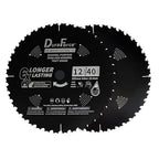 12 Inch 40 Tooth General Purpose ATB Saw Blade with 1 Inch Arbor & DuraGuard Nonstick Coating for Miter Saws and Table Saws
