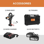 Battery Cable Wire Cutters Ratcheting Compact Heavy Duty Cutters (1000 MCM Copper/ 1500 MCM Aluminum) Professional Electrical Portable Cable Cutter with Comfort Grip Handles, Alloy Steel Blades