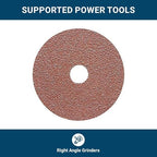 Benchmark Abrasives 4 1/2 Inch Sanding Discs Aluminum Oxide Resin Fiber Grinding Disc for Grinding, Stripping on Wood, Fiberglass, Metal, 7/8" Arbor Angle Grinder Sanding Disc, 25 Pack - 120 Grit